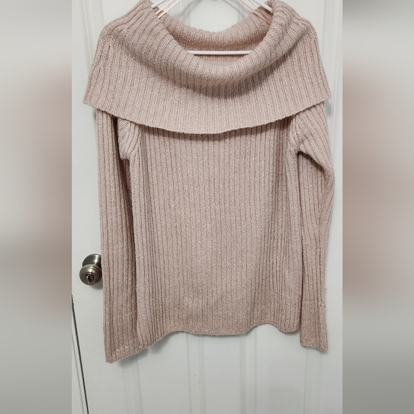 Design Lab Lord & Taylor Off The Shoulder Sweater pink size S - Picture 2 of 7